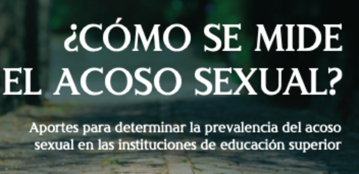 libro: ¿Cómo se mide el acoso sexual? Aportes para determinar la prevalencia del acoso sexual en las instituciones de educación superior